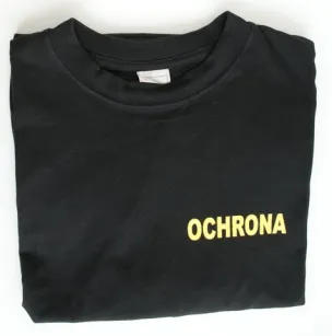 Koszulka T-shirt z dwoma napisami „Ochrona”