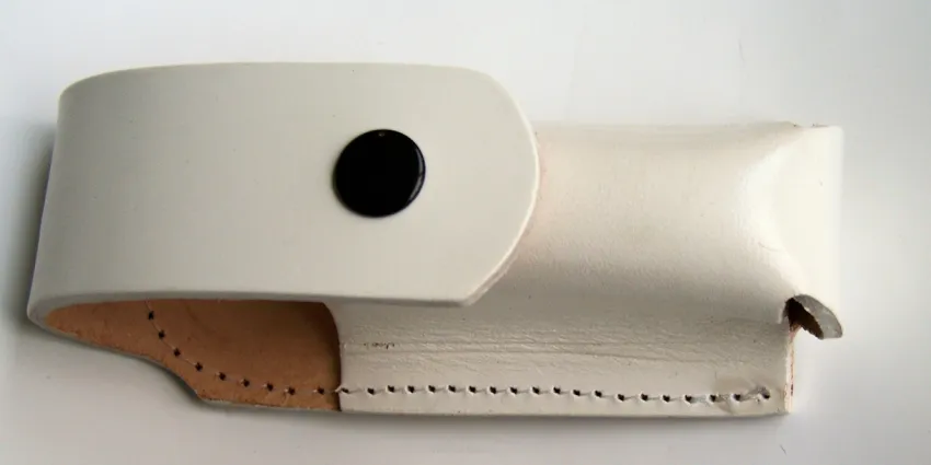 Kabura skórzana, biała, do RMG, o poj. 50ml.