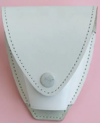 Kabura skórzana do kajdanek - biała